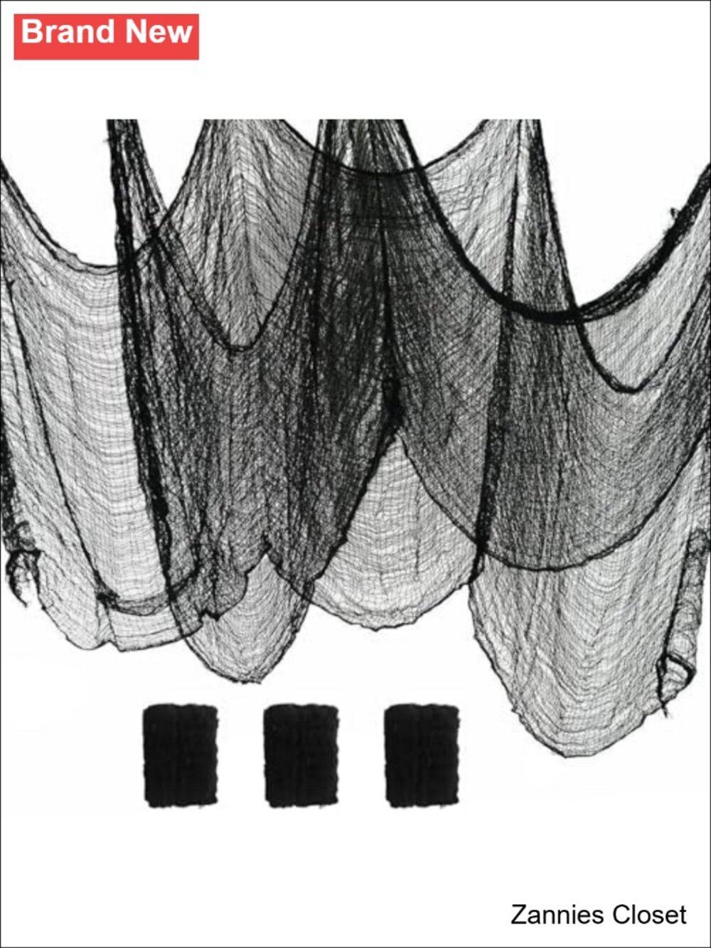 👻 Halloween Creepy Cloth 3pc Spooky Backdrop Decor Indoor Outdoor Haunted